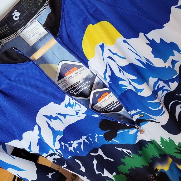 Cycle Jersey,Men's L, Costal Blue, Alaska,Champion System - Picture 6 of 7